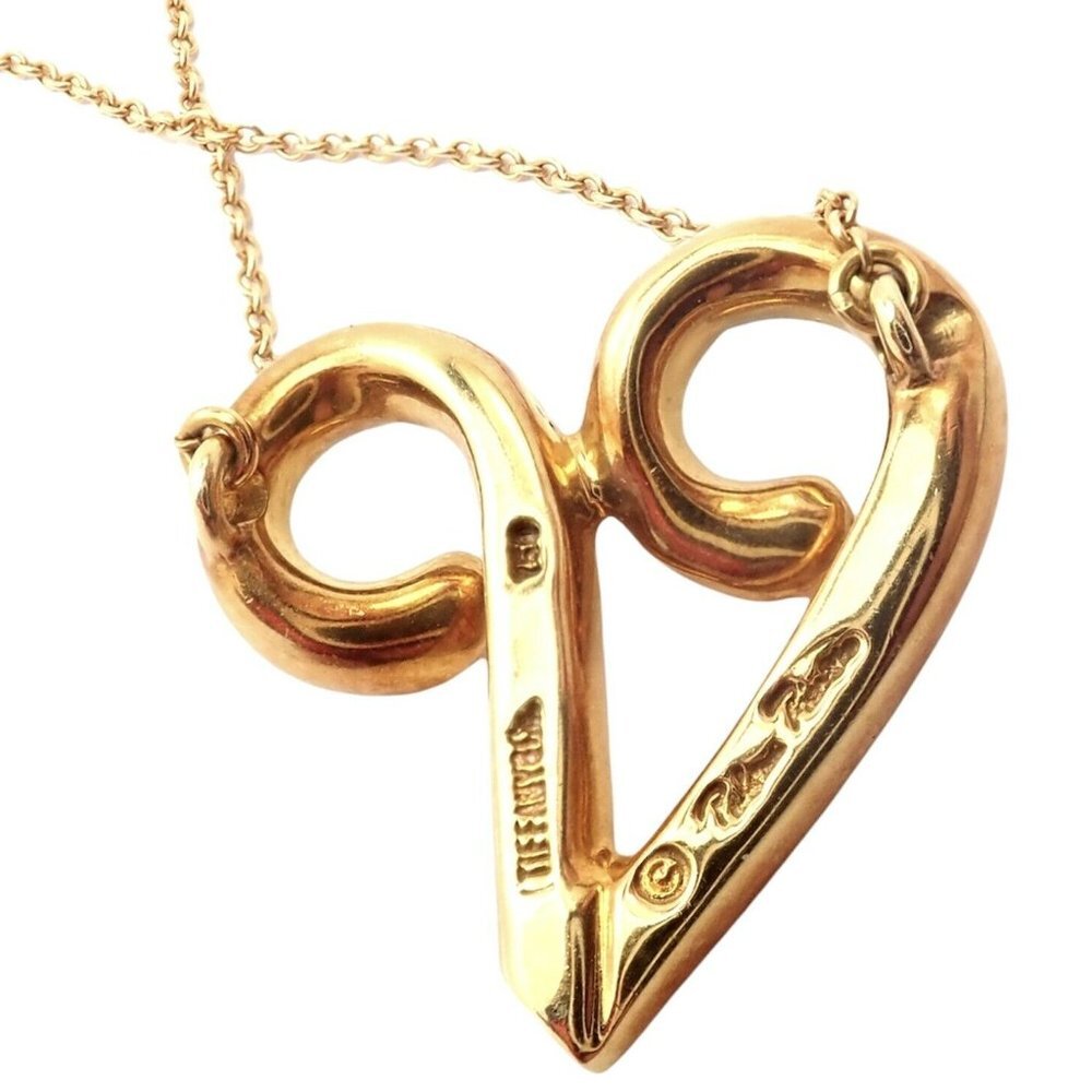 Tiffany & Co Picasso 18k Yellow Gold Large Zodiac Aries Pendant Necklace - Picture 4 of 10